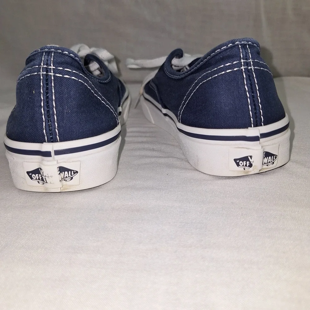 Y2k Retro Americana Vans Navy Blue Men 4.5 Women's 6 Authentic Low Top Sneakers